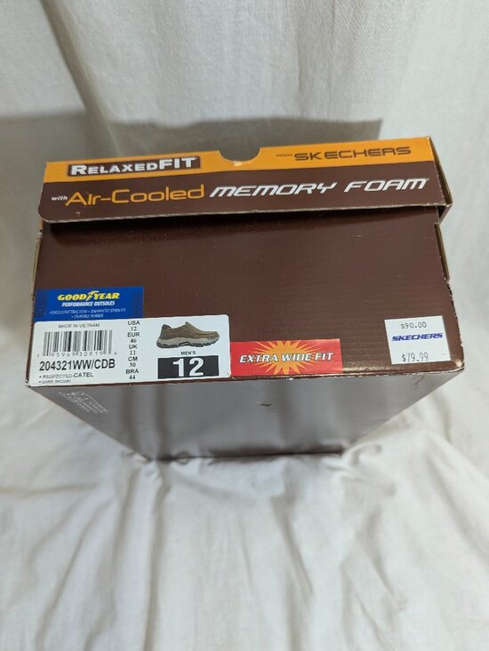 NIB Skechers Respected Catel Men’s Casual Shoe Dark Brown Size 12 main image 11